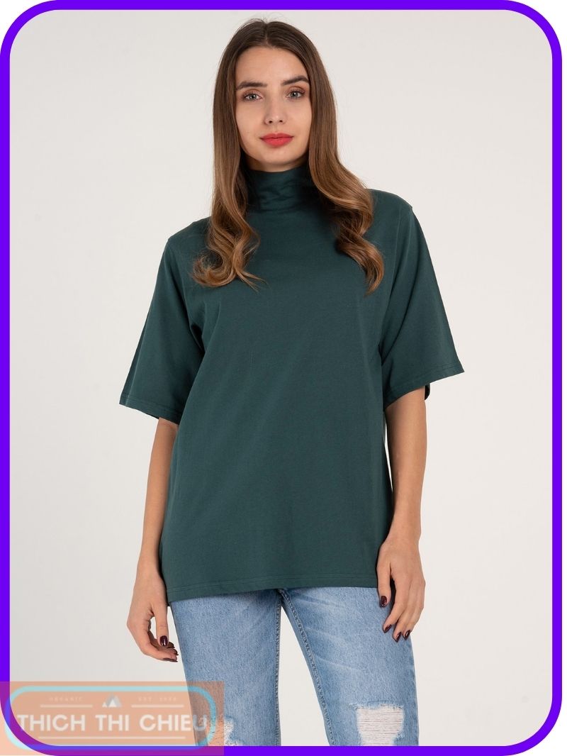 Oversized t-shirt with a turtleneck