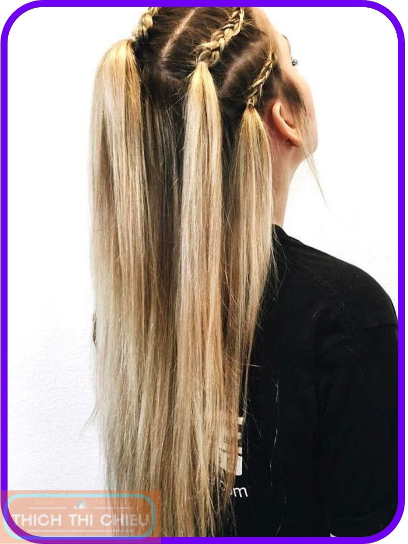 Half ponytail with a braid